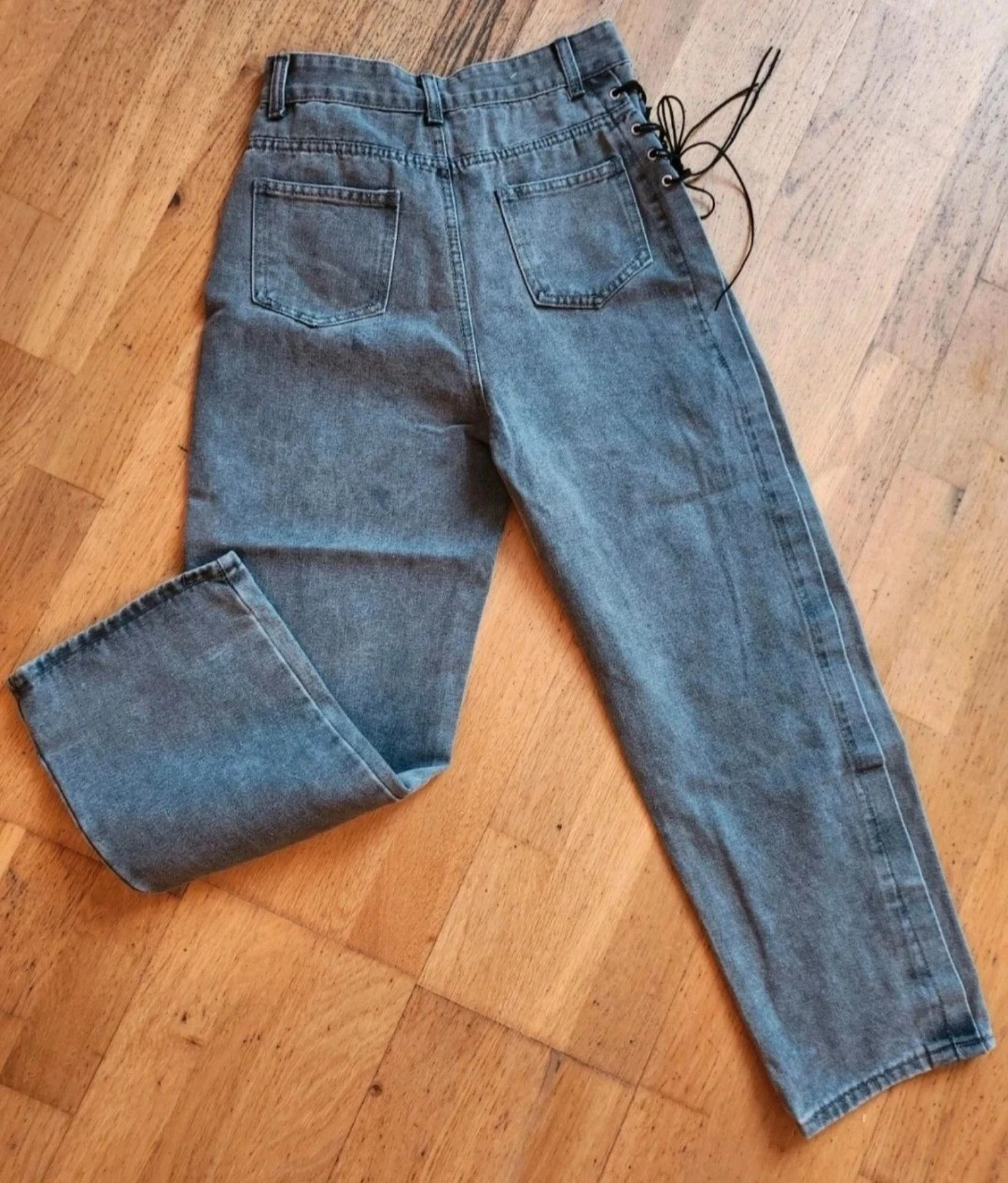 🙂 Grijze jeans met veters – Maat 36/S – photo 12